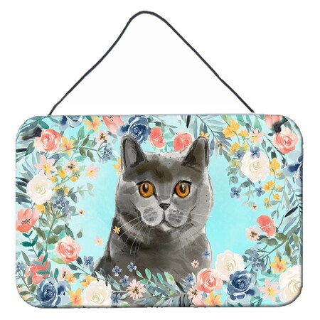 Carolines Treasures British Shorthair Spring Flowers Wall or Door Hanging Prints CK3392DS812